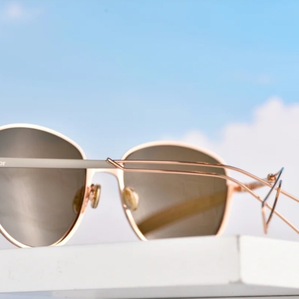 Dior Rose Gold and Black Sunglasses - Picture 3 of 12